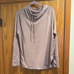 Athleta Light Pink Cowl Neck Long Sleeve Top